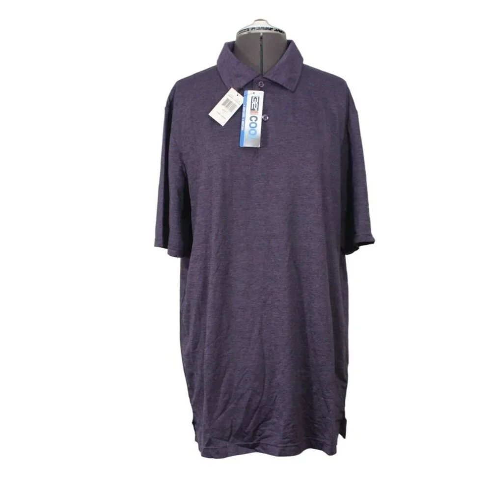 Weatherproof men's 32‎ Degrees Cool heather purple short sleeve polo shirt